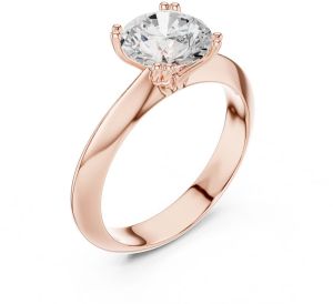 IGI Certified 1.5 CT Round Cut Lab Grown Diamond Ring