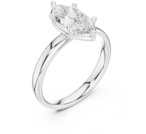 IGI Certified 1.50 CT Marquise Cut Lab Grown Diamond Ring