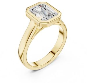 IGI Certified 2.0 CT Emerald Cut Lab Grown Diamond Ring