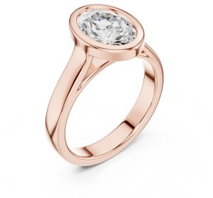 IGI Certified 2.0 CT Oval Cut Lab Grown Diamond Ring