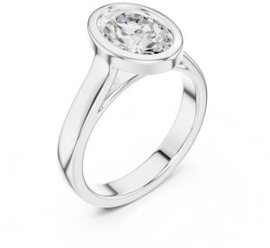 IGI Certified 2.0 CT Oval Cut Lab Grown Diamond Ring