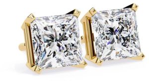 IGI Certified 2.00 CT Princess Cut Diamond Earring