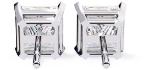 IGI Certified 2.00 CT Princess Cut Diamond Earring
