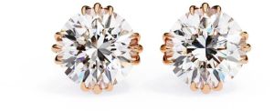 IGI Certified 2.00 CT Round Cut Diamond Earring