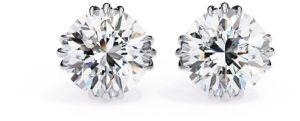 IGI Certified 2.00 CT Round Cut Diamond Earring