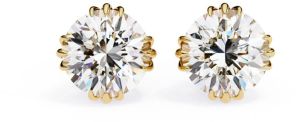 IGI Certified 2.00 CT Round Cut Diamond Earring