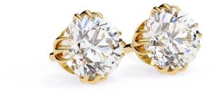 IGI Certified 2.00 CT Round Cut Diamond Earring