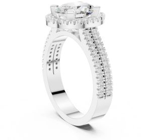 IGI Certified 2.5 CT Oval Cut Diamond Ring