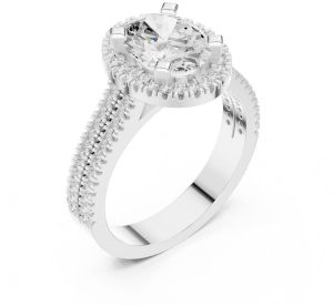 IGI Certified 2.5 CT Oval Cut Diamond Ring