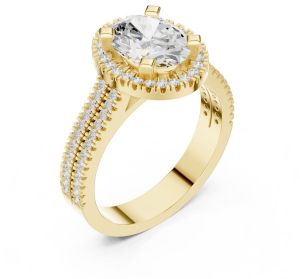 IGI Certified 2.5 CT Oval Cut Diamond Ring