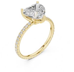 IGI Certified 2.50 CT Heart Cut Lab Grown Diamond Ring