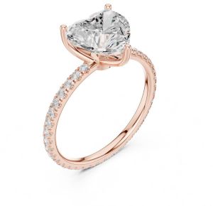 IGI Certified 2.50 CT Heart Cut Lab Grown Diamond Ring