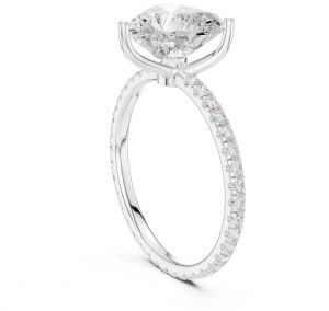 IGI Certified 2.50 CT Heart Cut Lab Grown Diamond Ring
