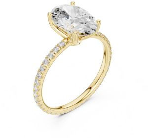 IGI Certified 2.50 CT Oval Cut Lab Grown Diamond Ring