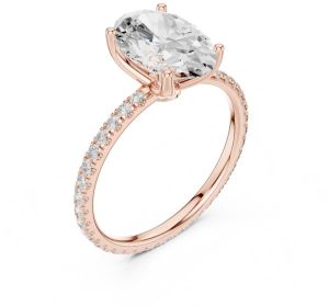 IGI Certified 2.50 CT Oval Cut Lab Grown Diamond Ring