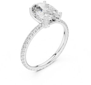 IGI Certified 2.50 CT Oval Cut Lab Grown Diamond Ring