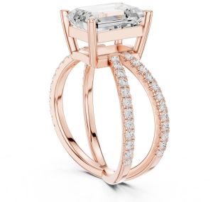 IGI Certified 3.50 CT Emerald Cut Lab Grown Diamond Ring