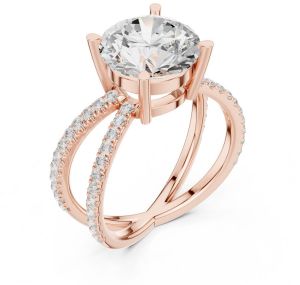 IGI Certified 3.50 CT Round Cut Lab Grown Diamond Ring