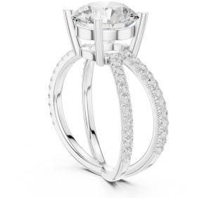 IGI Certified 3.50 CT Round Cut Lab Grown Diamond Ring