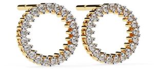 IGI Certified Emerald Cut Lab Grown Diamond Earring