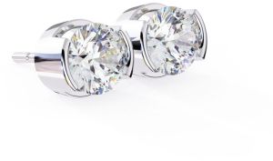IGI Certified Round Cut Lab Grown Diamond Earring