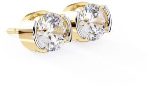 IGI Certified Round Cut Lab Grown Diamond Earring