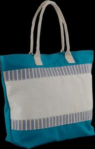 Blue Canvas Shopping Bag