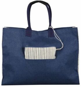 Blue Jute Laptop Bag