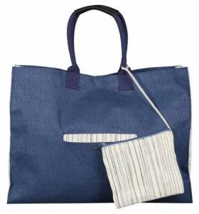 Blue Jute Laptop Bag