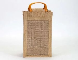 Brown Jute Wine Bottle Bag