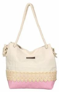 Rope Handle Canvas Shoulder Bag