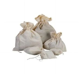 Cotton Muslin Drawstring Pouch