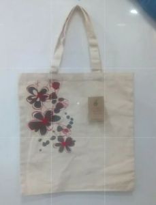 Flower Printed Cotton Shopping Bag