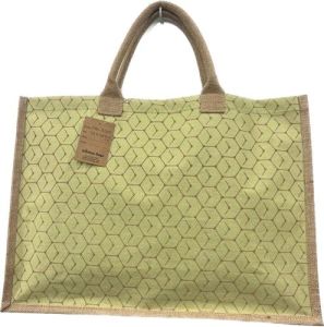 Green Laminated Cotton Canvas Bag