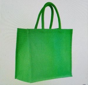 Green Plain Jute Shopping Bag