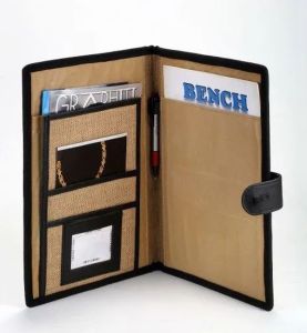 Jute Magnetic Closure Document File Folder