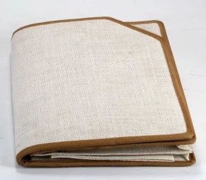 Jute Magnetic Closure Document File Folder
