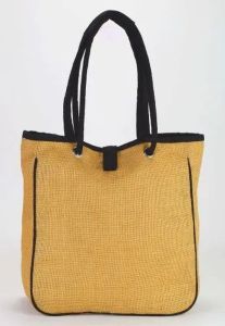 Mustard Yellow Jute Handbag