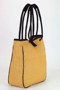 Mustard Yellow Jute Handbag