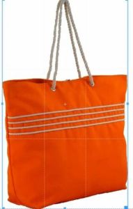 Orange Canvas Shopping Bag