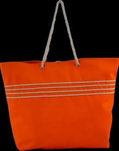 Orange Canvas Shopping Bag