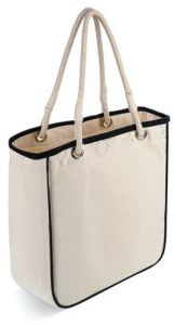 Plain Canvas Tote Bag with Rope Handle