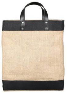 Rexine Jute Shopping Bag