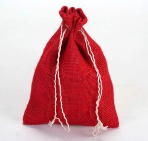 Solid Jute Drawstring Bag