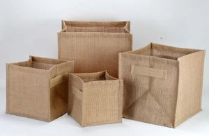 Square Jute Storage Bag