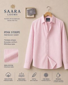 Mens Pink Striped Shirt