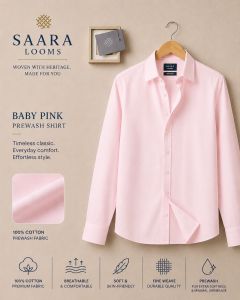 Mens Plain Baby Pink Shirt