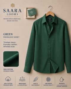 Mens Plain Green Shirt