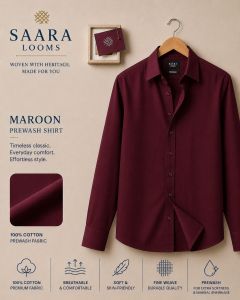 Mens Plain Maroon Shirt
