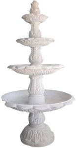 Antique White Stone Garden Water Fountain